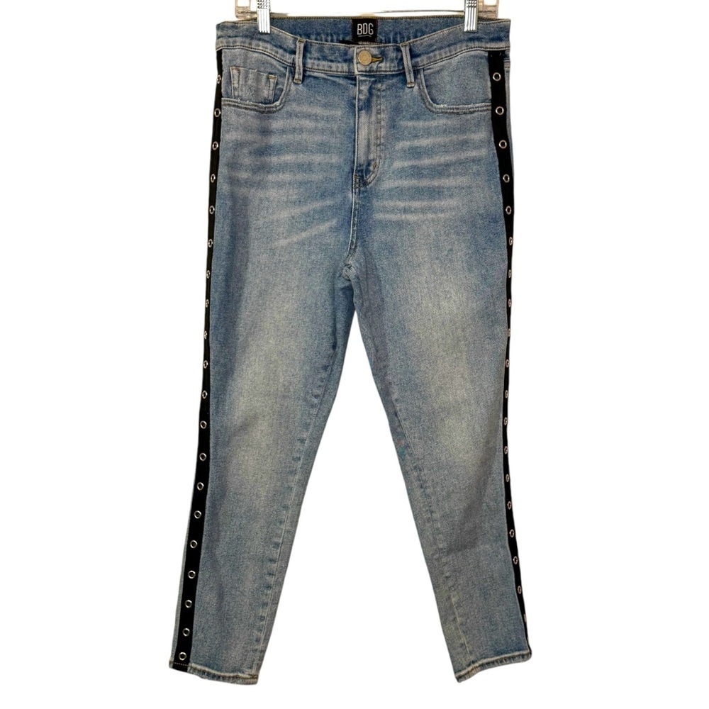 BDG Women's Light Blue Jeans with Black  Grommet Details